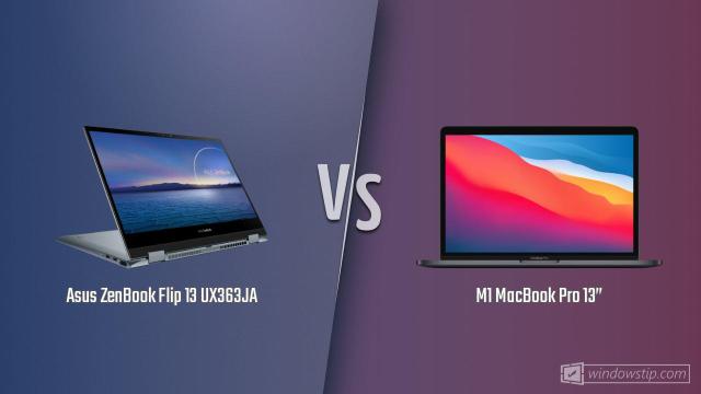 Asus ZenBook Flip 13 UX363JA vs. MacBook Pro 13" (M1, 2020 ...