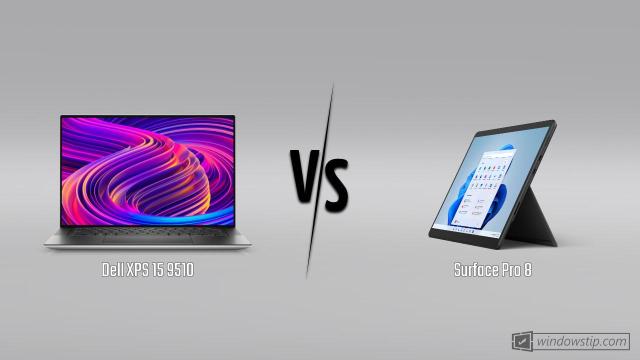 Dell XPS 15 9510 vs. Surface Pro 8