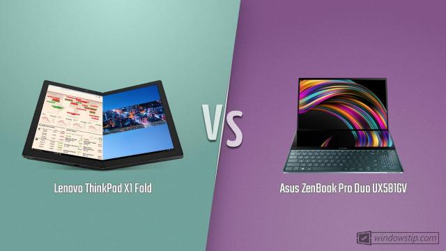 Lenovo ThinkPad X1 Fold vs. Asus ZenBook Pro Duo UX581GV | WindowsTip