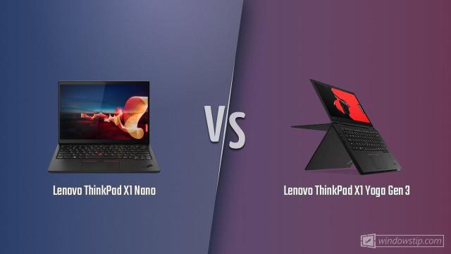 Lenovo ThinkPad X1 Nano vs. Lenovo ThinkPad X1 Yoga Gen 3