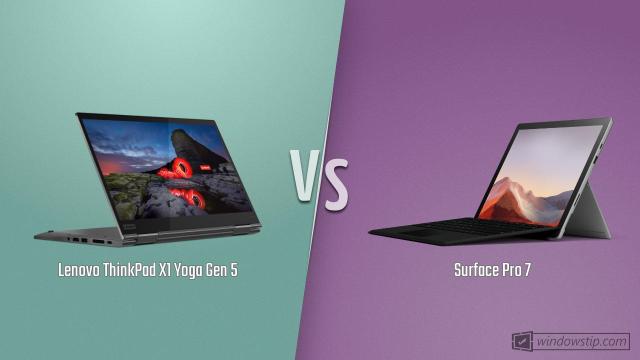 Lenovo ThinkPad X1 Yoga Gen 5 vs. Surface Pro 7