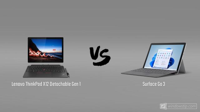 Lenovo ThinkPad X12 Detachable Gen 1 vs. Surface Go 3