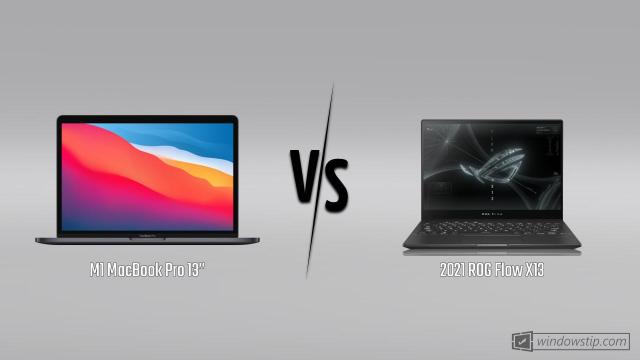 MacBook Pro 13" (M1, 2020) vs. ROG Flow X13 (2021 ...