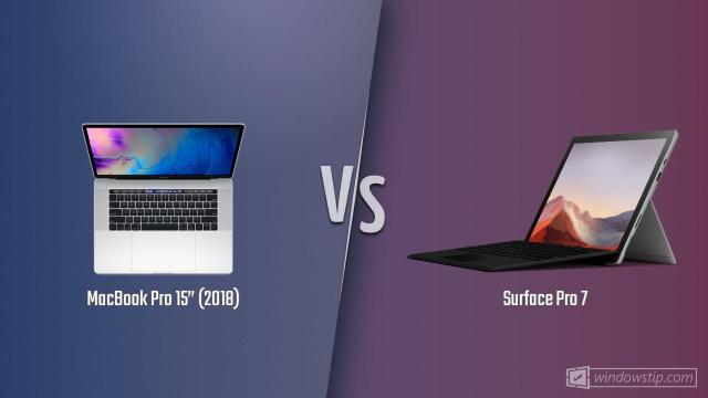 MacBook Pro 15” (2018) vs. Surface Pro 7