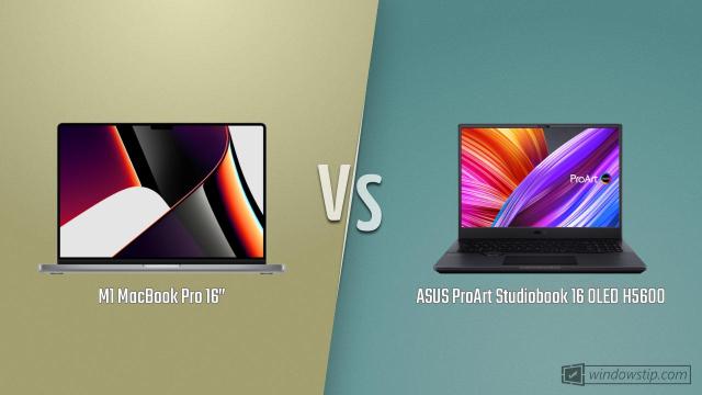 MacBook Pro 16” (2021) vs. ASUS ProArt Studiobook 16 OLED H5600