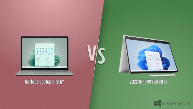 Surface Laptop 5 13.5” vs. 2022 HP ENVY x360 13