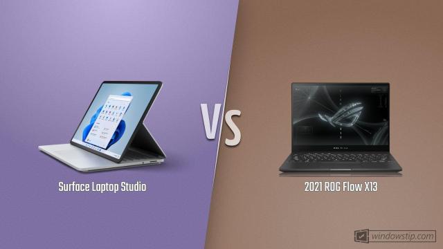 Surface Laptop Studio vs. 2021 ROG Flow X13