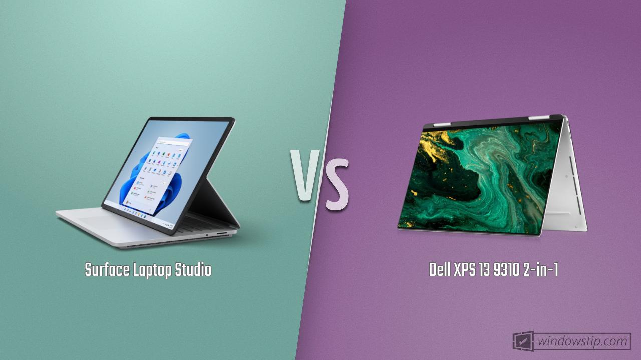 Surface Laptop Studio vs. Dell XPS 13 9310 2-in-1