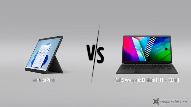 Surface Pro 8 vs. ASUS Vivobook 13 Slate OLED - T3300