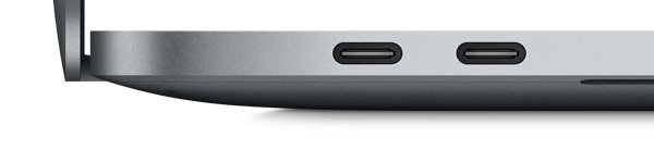 2016 MacBook Pro 13 (4TB3) Ports - Left
