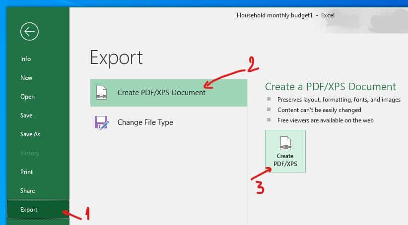 Microsoft Excel Export to PDF