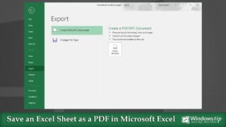 Save an Excel Sheet as a PDF in Microsoft Excel