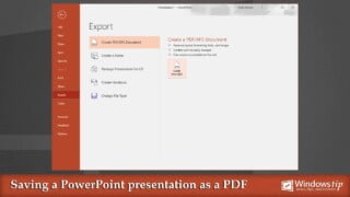 How to save your presentation as a PDF in Microsoft PowerPoint