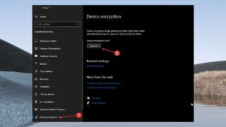 How to enable device encryption on Windows 10