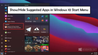 How to Show/Hide Suggested Apps in Windows 10 Start Menu