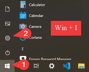 Windows 10 > Open Settings App