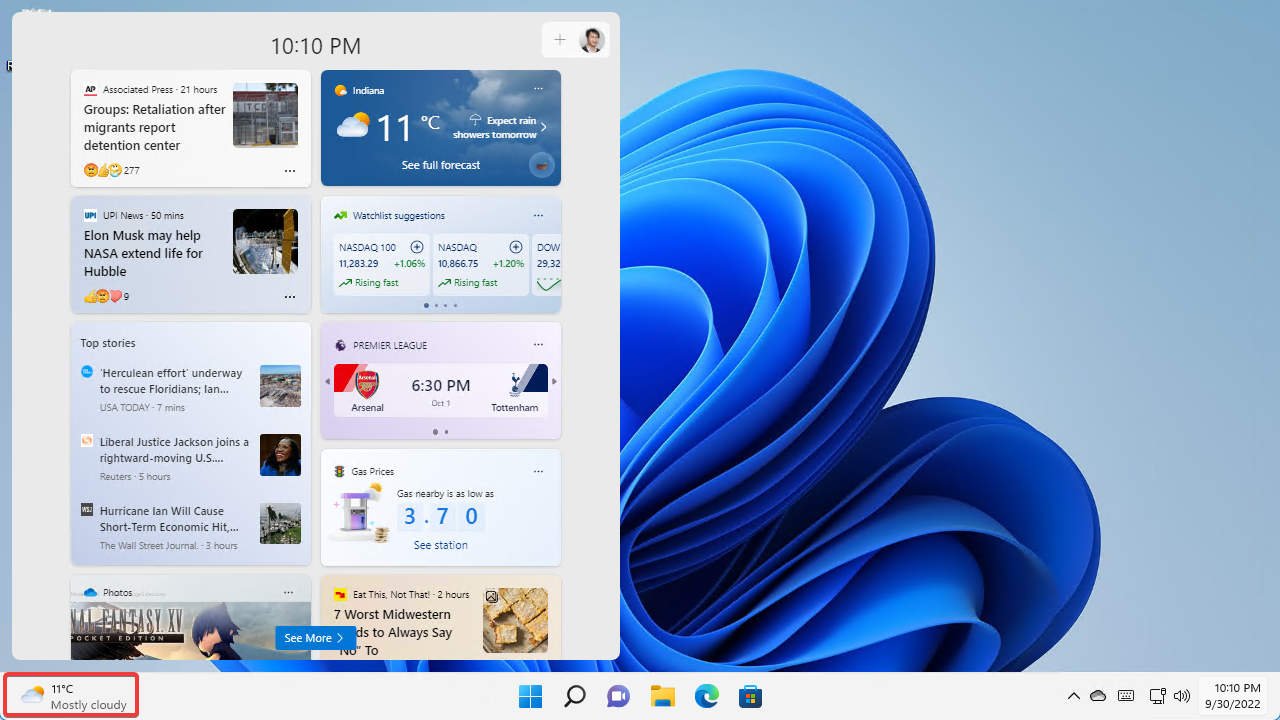 How to show or hide widget icon on Windows 11