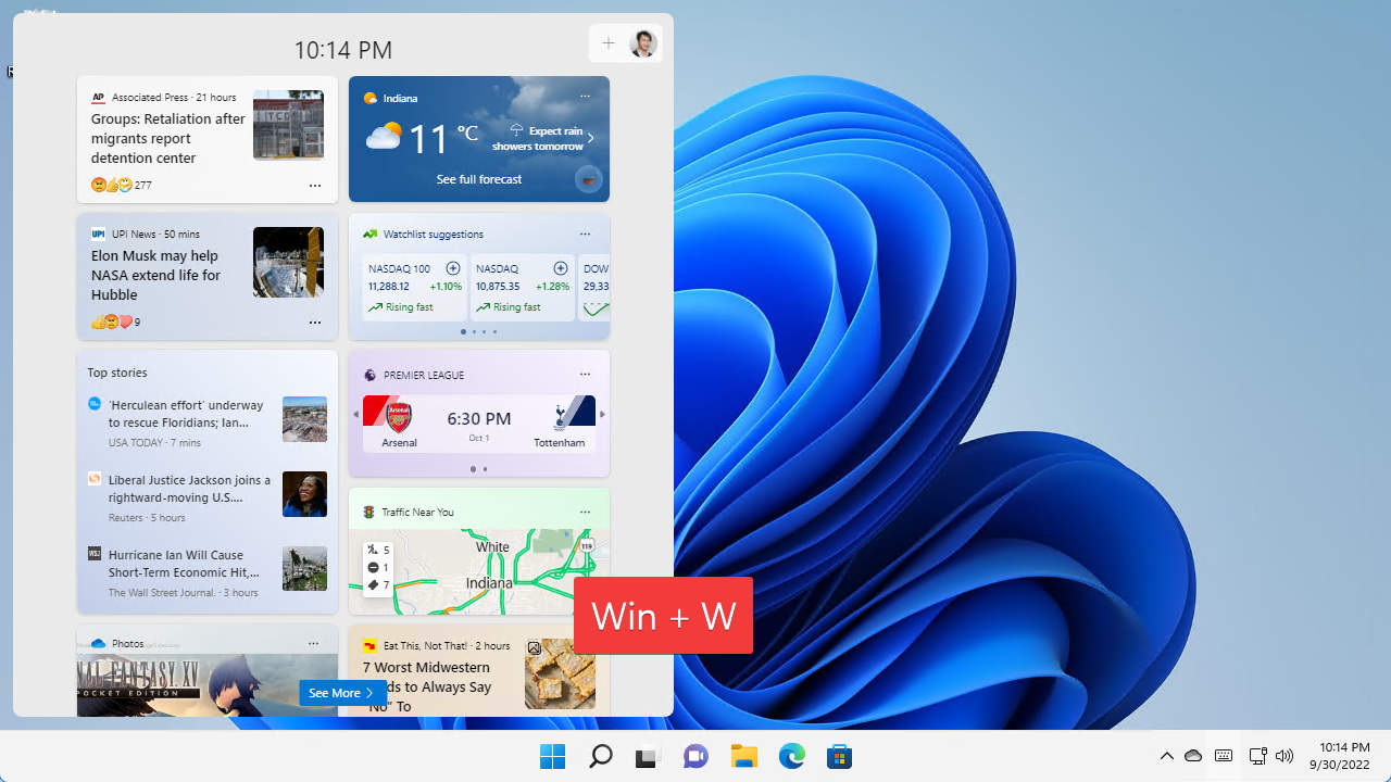 How to open Widgets on Windows 11 via Hotkeys