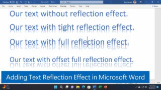 How to add Text Reflection or Mirror Text in Microsoft Word