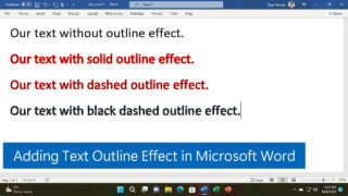 How to Add Text Outline Effect in Microsoft Word