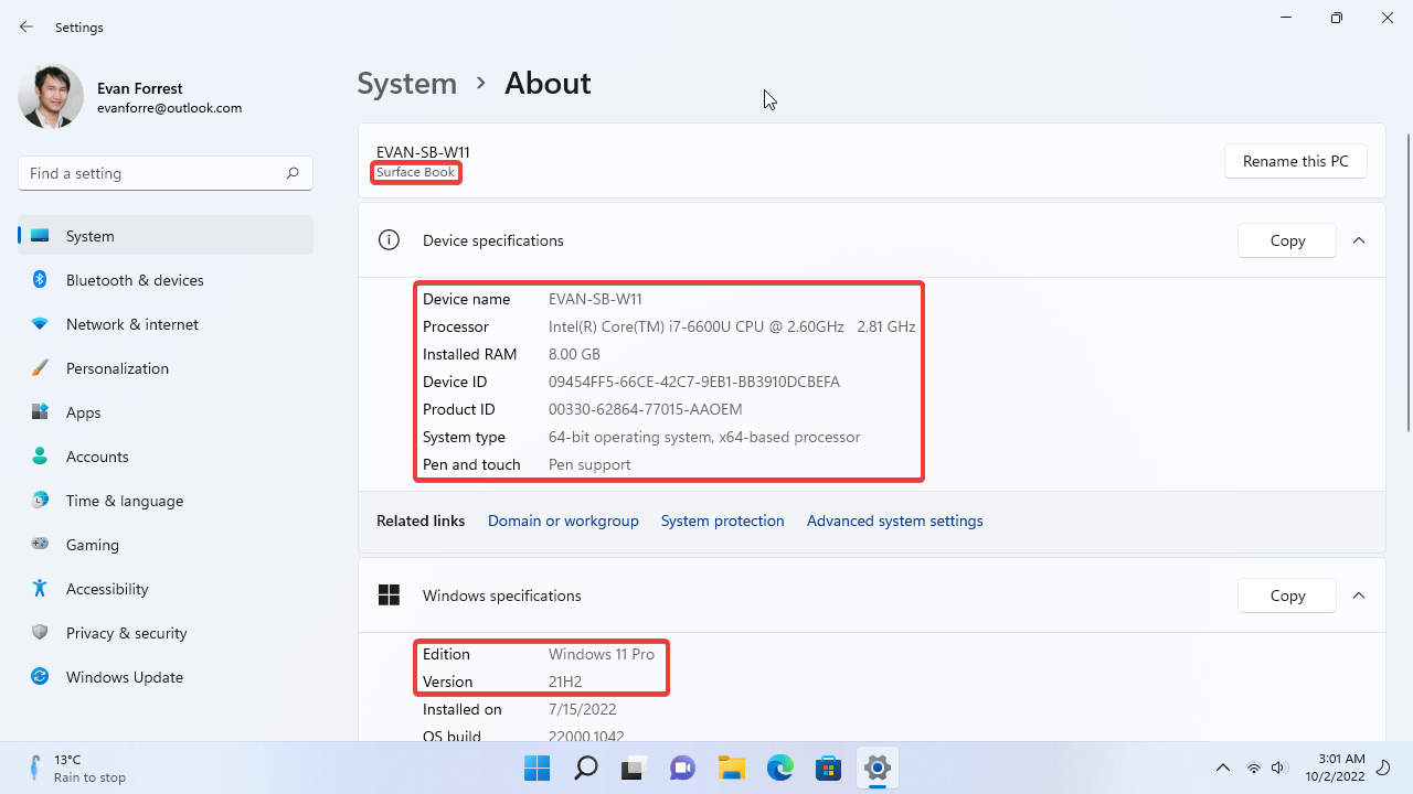 How to Check Device Specifications on Windows 11